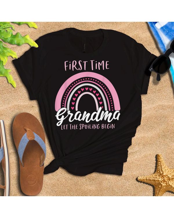 Let The Spoiling Begin First Time Grandma Gender Reveal T-Shirt